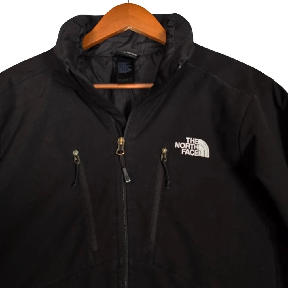 The North Face Primaloft‎ Insulated Black Softshell Hybrid Jacket Mens M Medium
